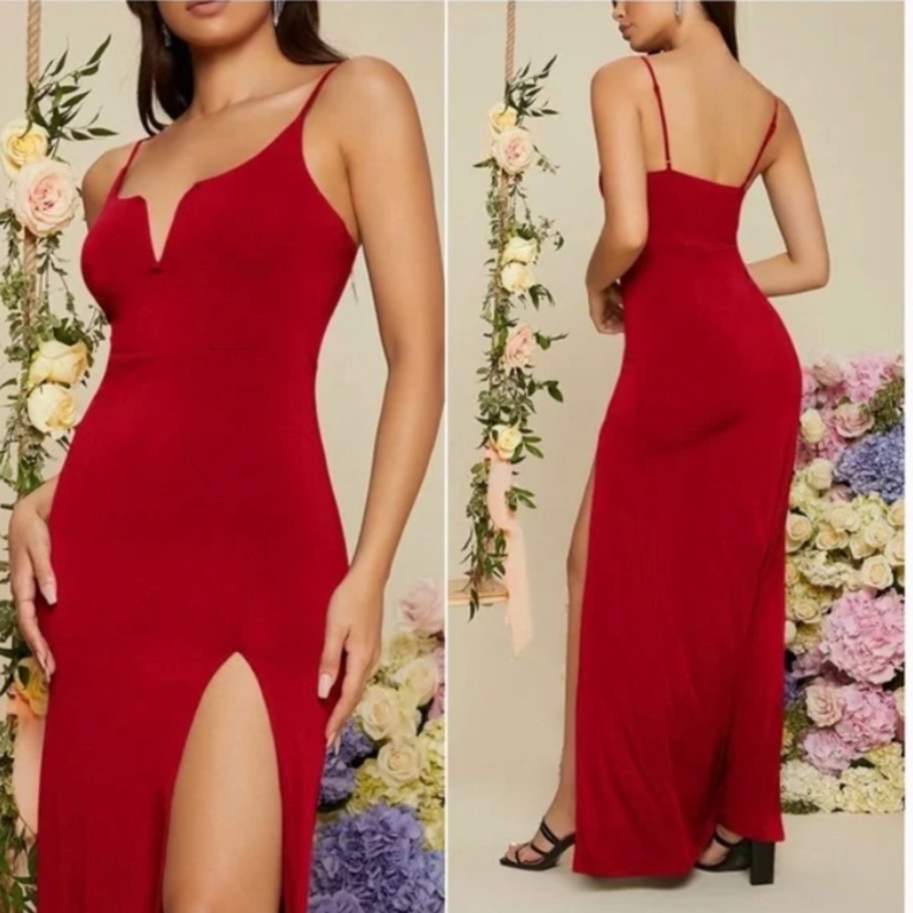 Luxe black one shoulder party formal evening prom wedding  dress - Picture 6 of 7